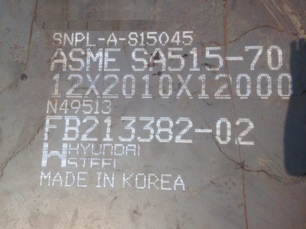 Thép Tấm SA515 Gr70 korea